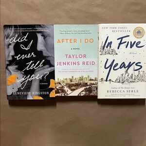 Set of Three Novels with Colorful Covers